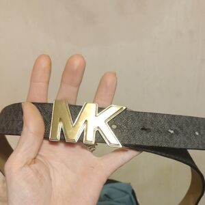 Michael Kors Black and Gold Belt